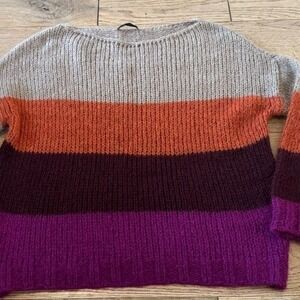 Niccolai Made in Italy Mohair Blend‎ Colorblock Striped Sweater Size M (1258)